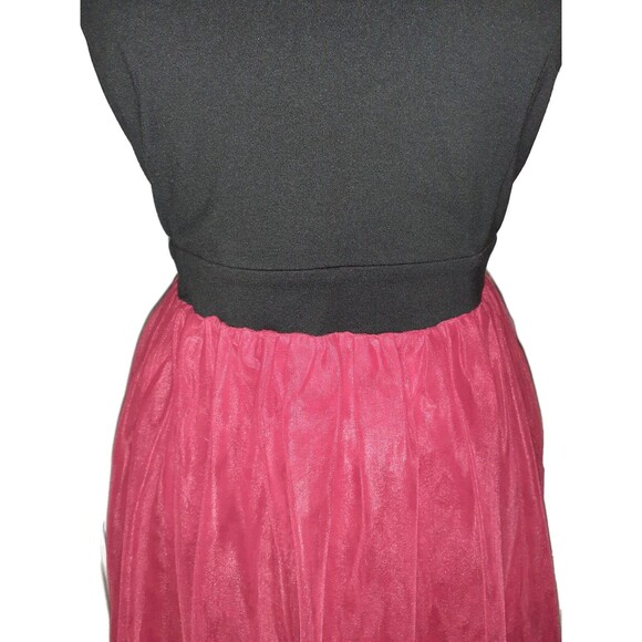 TORRID Plus Size 20W A-Line Dress Black Red Sleeveless Knee Length - Picture 2 of 5
